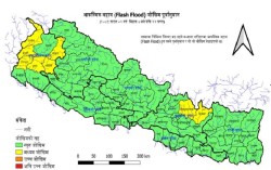  देशका विभिन्न नदीमा तीन दिनसम्म बाढीको जोखिम